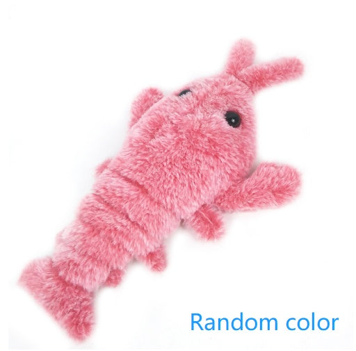 Pet Toys Electric Jumping Shrimp USB Charging Simulation Lobster Funny Cat Plush Pets Toy - One Red Hill